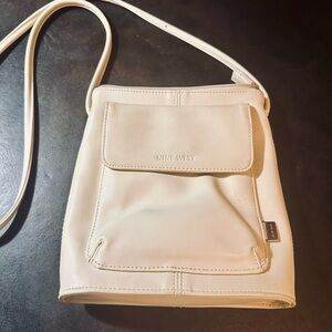Nine West Cream Leather Crossbody Bag